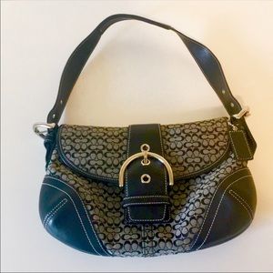 Coach Small Signature C Shoulder Bag Black